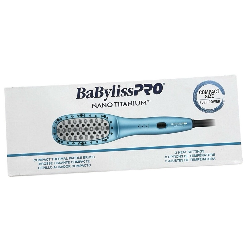 BaBylissPRO Nano Titanium Compact Thermal Brush Blue Styling Tool
